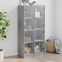 vidaXL Dulap înalt cu usi, gri beton, 68x37x142 cm, lemn compozit GartenMobel Dekor (3295860) Comoda