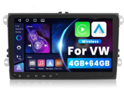  Navigatie Android VW 9 inch, 4GB RAM 64GB, CarPlay/Android Auto wireless, GPS, Wi-Fi (A3852) (121225-1)