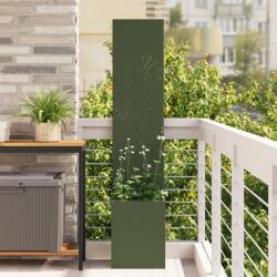 vidaXL Ghiveci de Gradina cu Panou Decorativ Olivengrønn 32 x 140 cm GartenMobel Dekor (876388)