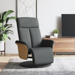 vidaXL Fotoliu rabatabil cu suport de picioare, gri închis, textil GartenMobel Dekor (356522)