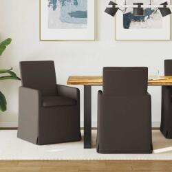 vidaXL Scaune de dining cu roti 2 pcs Gri închis 57 x 67 x 95 cm in GartenMobel Dekor (42017902)