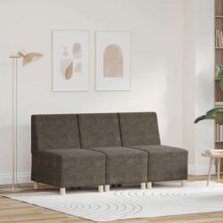 vidaXL Unitate Sofa Modulara Fara Brate 3 pcs Gri închis GartenMobel Dekor (3399834) Canapea