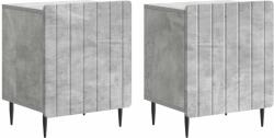 vidaXL Set 2 noptiere dormitor gri beton, 43 x 34, 5 x 52 cm, stil modern (894342)
