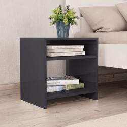 vidaXL Noptiera, gri extralucios, 40x30x40 cm, lemn prelucrat GartenMobel Dekor (800025)