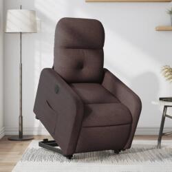 vidaXL Fotoliu electric rabatabil cu ridicare, maro închis, textil GartenMobel Dekor (3206818)