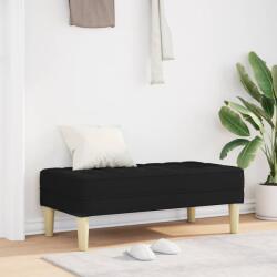 vidaXL banca cu perna Negru 113 x 57 x 39 cm tesatura GartenMobel Dekor (42001937)