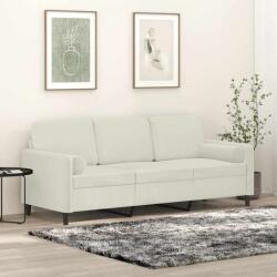 vidaXL Canapea cu 3 locuri cu pernute, crem, 180 cm, catifea GartenMobel Dekor (3200899) Canapea