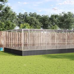 vidaXL Voliera de pasari cu extensie, argintiu, 1246x414x212 cm, otel GartenMobel Dekor (3214282)