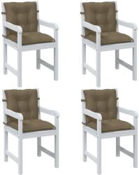 vidaXL Perne scaun cu spatar mic 4 buc. melanj taupe 100x50x7cm textil GartenMobel Dekor (4002404)