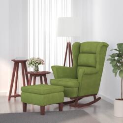 vidaXL Scaun balansoar picioare din lemn/taburet verde deschis catifea GartenMobel Dekor (3121233) Balansoar