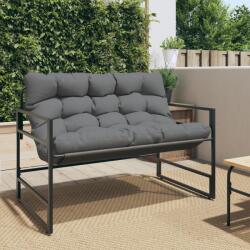 vidaXL Banca de gradina cu perna, antracit, 113 cm, otel GartenMobel Dekor (4009299)