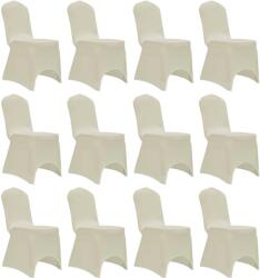 vidaXL Huse elastice pentru scaun, 12 buc. , crem GartenMobel Dekor (279092)