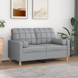 vidaXL Canapea cu 2 locuri cu pernute, gri deschis, 120 cm, textil GartenMobel Dekor (3200774) Canapea