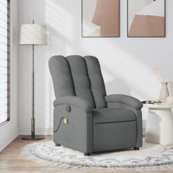 vidaXL Fotoliu de masaj rabatabil, gri închis, material textil GartenMobel Dekor (371740)