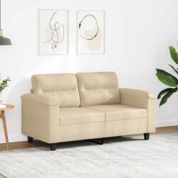 vidaXL Canapea cu 2 locuri, crem, 120 cm, tesatura microfibra GartenMobel Dekor (359559) Canapea