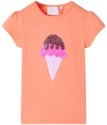 vidaXL Tricou pentru copii, portocaliu neon, 104 GartenMobel Dekor (10720)