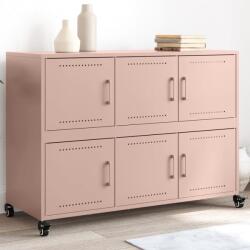 vidaXL Dulap, roz, 100, 5x39x72 cm, otel GartenMobel Dekor (846741) Comoda
