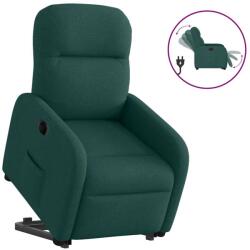 vidaXL Fotoliu electric rabatabil cu ridicare, verde închis, textil GartenMobel Dekor (3302998)