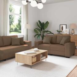 vidaXL Set de canapele cu perne, 2 piese, maro, textil GartenMobel Dekor (3324735) Canapea
