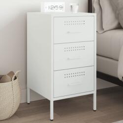 vidaXL Noptiera, alb, 36x39x68 cm, otel laminat la rece GartenMobel Dekor (843088)