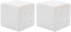 vidaXL Taburet, 2 buc. , alb, 30x30x30 cm, piele ecologica GartenMobel Dekor (278389)
