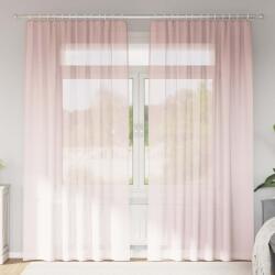 vidaXL Perdele Voile cu buzunare pentru bare 2 buc Roz deschis GartenMobel Dekor (4102189)