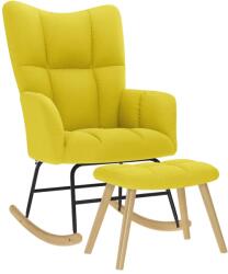 vidaXL Scaun balansoar cu taburet din material galben deschis GartenMobel Dekor (4016809) Balansoar