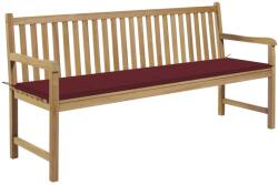 vidaXL Banca de gradina, perna rosu vin, 175 cm, lemn masiv de tec GartenMobel Dekor (3062793)