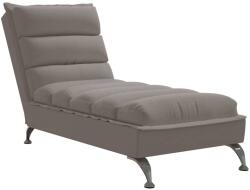 vidaXL Sezlong cu perne, gri taupe, material textil GartenMobel Dekor (379472)