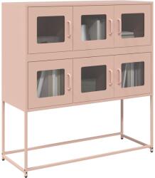 vidaXL Dulap, roz, 100, 5x39x107 cm, otel laminat la rece GartenMobel Dekor (853423) Comoda