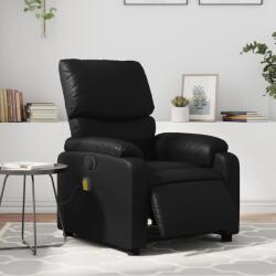 vidaXL Fotoliu electric de masaj rabatabil, negru, piele ecologica GartenMobel Dekor (3204879)