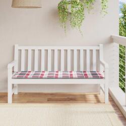 vidaXL Perna banca de gradina, rosu carouri, 150x50x4cm, textil Oxford GartenMobel Dekor (314090)