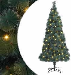 vidaXL Brad de Craciun artificial pre-iluminat Verde 180 cm PET GartenMobel Dekor (3396162)