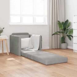 vidaXL Pat canapea Gri deschis 74 x 77 x 81 cm Catifea GartenMobel Dekor (4106612) Canapea