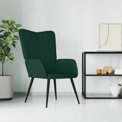 vidaXL Scaun de relaxare, verde închis, catifea GartenMobel Dekor (327679)