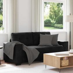 vidaXL Canapea loveseat neagra 180x77x82 cm catifea GartenMobel Dekor (4105127) Canapea