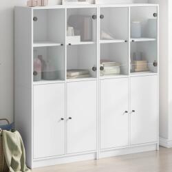 vidaXL Biblioteca cu usi, alb, 136x37x142 cm, lemn prelucrat GartenMobel Dekor (3206524) Comoda