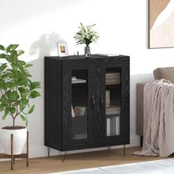 vidaXL Bufet Stejar Negru 69, 5 x 34 x 90 cm Lemn compozit GartenMobel Dekor (887203) Comoda