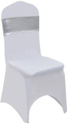 vidaXL Funda de scaun elastica, 25 buc, catarama cu diamante, argintiu GartenMobel Dekor (133580)