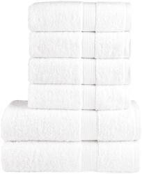 vidaXL Set de prosoape premium SOLUND, 6 piese, alb, 600 g/m2 GartenMobel Dekor (137553) Prosop