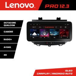 Lenovo Navigatie Opel Grandland X / Crossland X 2016-2020 QLED 12.3 4+64GB (Kit-grandland+PRO-12.3-4+64)