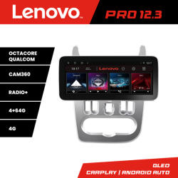 Lenovo Navigatie Lenovo PRO 12.3 QLED 4G pentru Dacia Duster 2010-2012 (KIT-099+PRO-12.3-4+64)