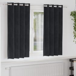vidaXL Perdele opace 2 pcs Negru 140 x 175 cm Catifea GartenMobel Dekor (4107164)