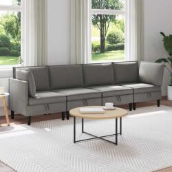vidaXL Set de mobilier pentru living 4 pcs Gri închis Tesatura GartenMobel Dekor (3413804) Canapea