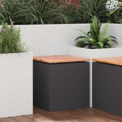 vidaXL Banca de gradina Negru 40 x 40 x 43 cm Otel GartenMobel Dekor (874912)