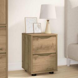 vidaXL Noptiera Stejar Artizanal 30, 5 x 30 x 43 cm Lemn compozit GartenMobel Dekor (888815)