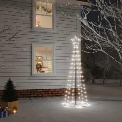 vidaXL Brad de Craciun conic, 108 LED-uri, alb rece, 70x180 cm GartenMobel Dekor (343487)