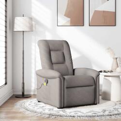 vidaXL Fotoliu de masaj rabatabil, gri taupe, material textil GartenMobel Dekor (4015633)