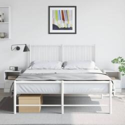 vidaXL Noptiere, 2 buc. , alb, 34, 5x39x44 cm, otel GartenMobel Dekor (841762)