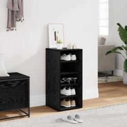 vidaXL Dulap pentru pantofi Stejar Negru 32 x 35 x 70 cm Lemn compozit GartenMobel Dekor (862686) Pantofar